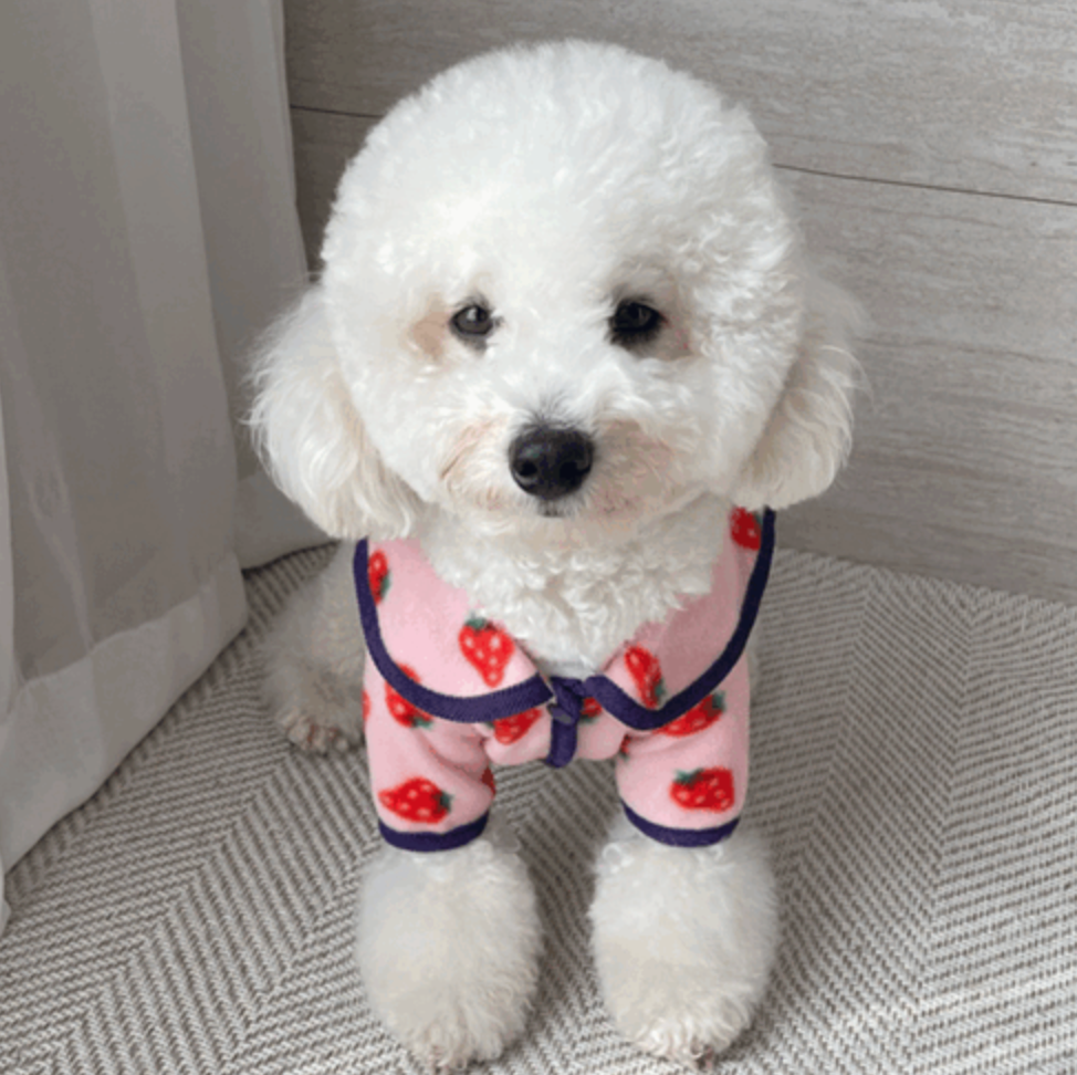 Strawberry Fleece Cardigan