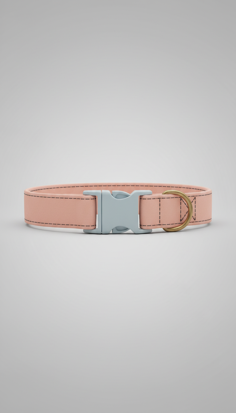 Blush Tone Pet Collar with Matte Buckle