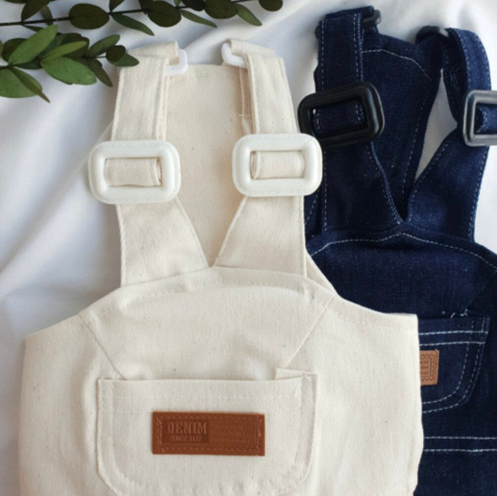 Denim Pocket Overall Skirt, S-XL, Dog-dress, Dog Skirt, Dog Top, Dog Clothing, Dog Fashion, Dog Apparel - NKpup