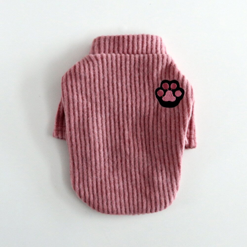 Paw Ribbed Kint, S-2XL, Pet Clothing, Dog-Tee, Dog T-shirts, Dog Top, Dog Clothing, Dog Fashion, Dog Apparel