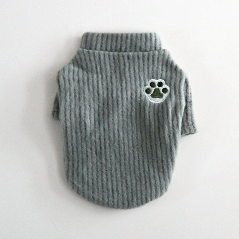 Paw Ribbed Kint, S-2XL, Pet Clothing, Dog-Tee, Dog T-shirts, Dog Top, Dog Clothing, Dog Fashion, Dog Apparel