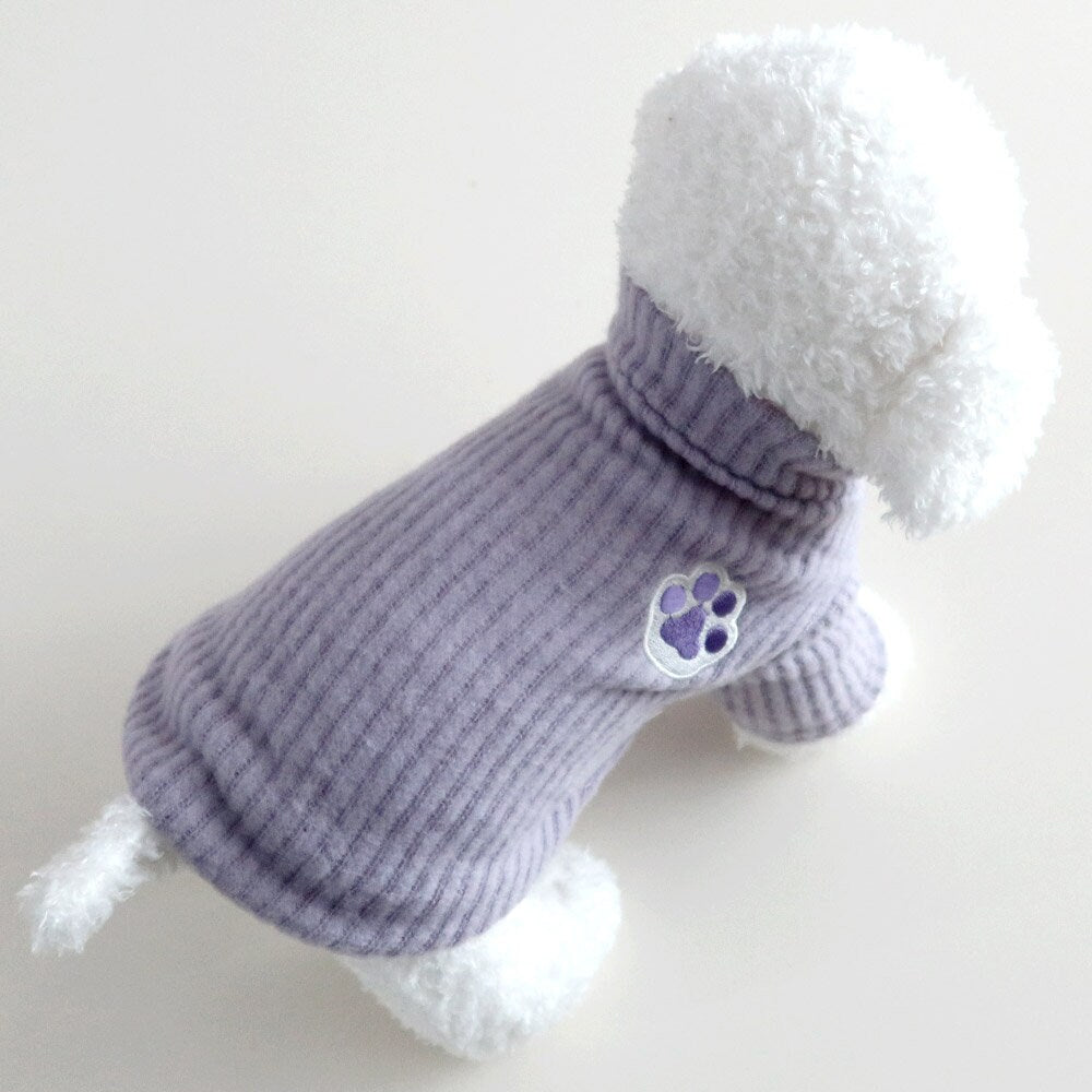 Paw Ribbed Kint, S-2XL, Pet Clothing, Dog-Tee, Dog T-shirts, Dog Top, Dog Clothing, Dog Fashion, Dog Apparel