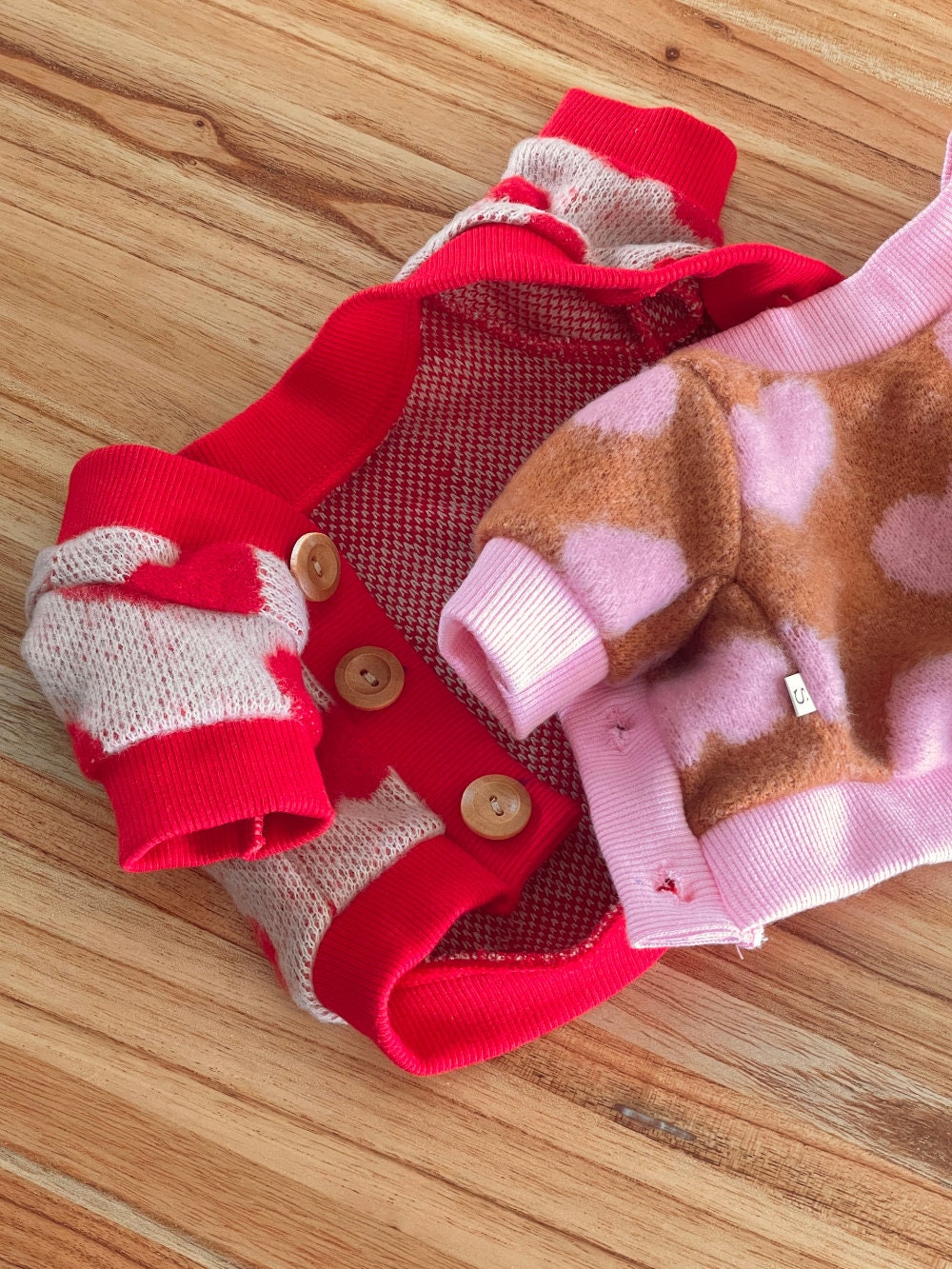 Plush Heart Cardigan, S-XL, Pet Clothing, Dog-Vest, Dog Jacket, Dog Fashion, Dog Apparel, Pet Clothing - NKpup