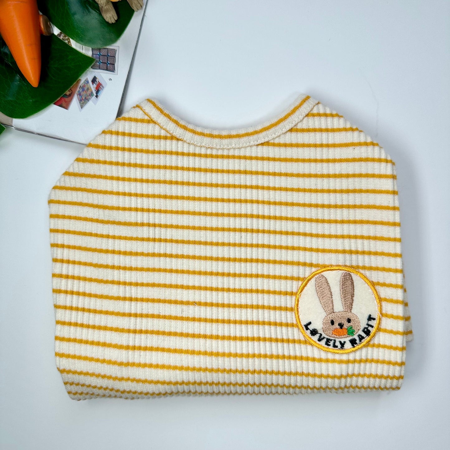 Rabbit Stripe T-Shirt, S-XL, Dog-Tee, Dog T-shirt, Dog Top, Dog Clothing, Small Dog T-shirt, Small Dog Clothes - NKpup