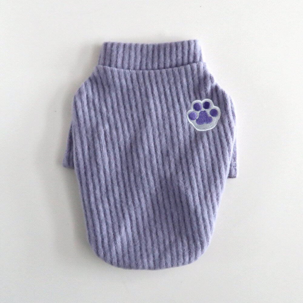 Paw Ribbed Kint, S-2XL, Pet Clothing, Dog-Tee, Dog T-shirts, Dog Top, Dog Clothing, Dog Fashion, Dog Apparel