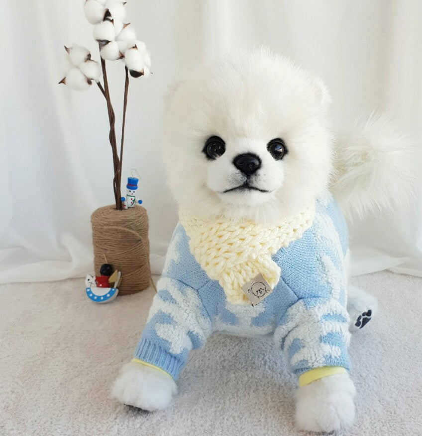 Snow Knit Cardigan, S-2XL, Pet Clothing, Dog-Sweater, Dog Outer, Dog Jacket, Dog Fashion, Dog Apparel, Pet Clothing - NKpup