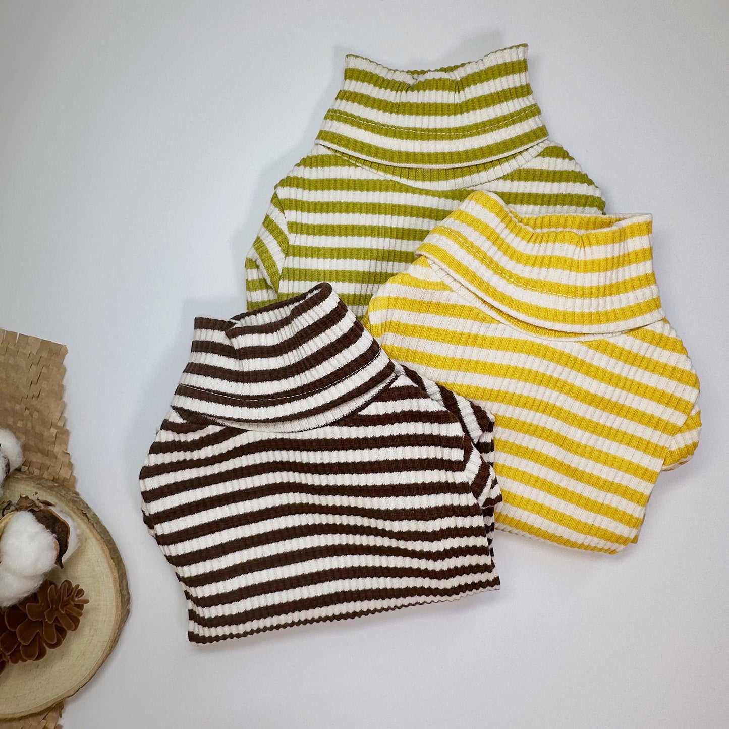 Ribbed Stripe Turtleneck Overall, S-2XL, Pajama Pet, Dog Jumpsuit, Pet Clothing, Dog Coat, Dog Winter Top, Dog Fashion, Dog Apparel - NKpup