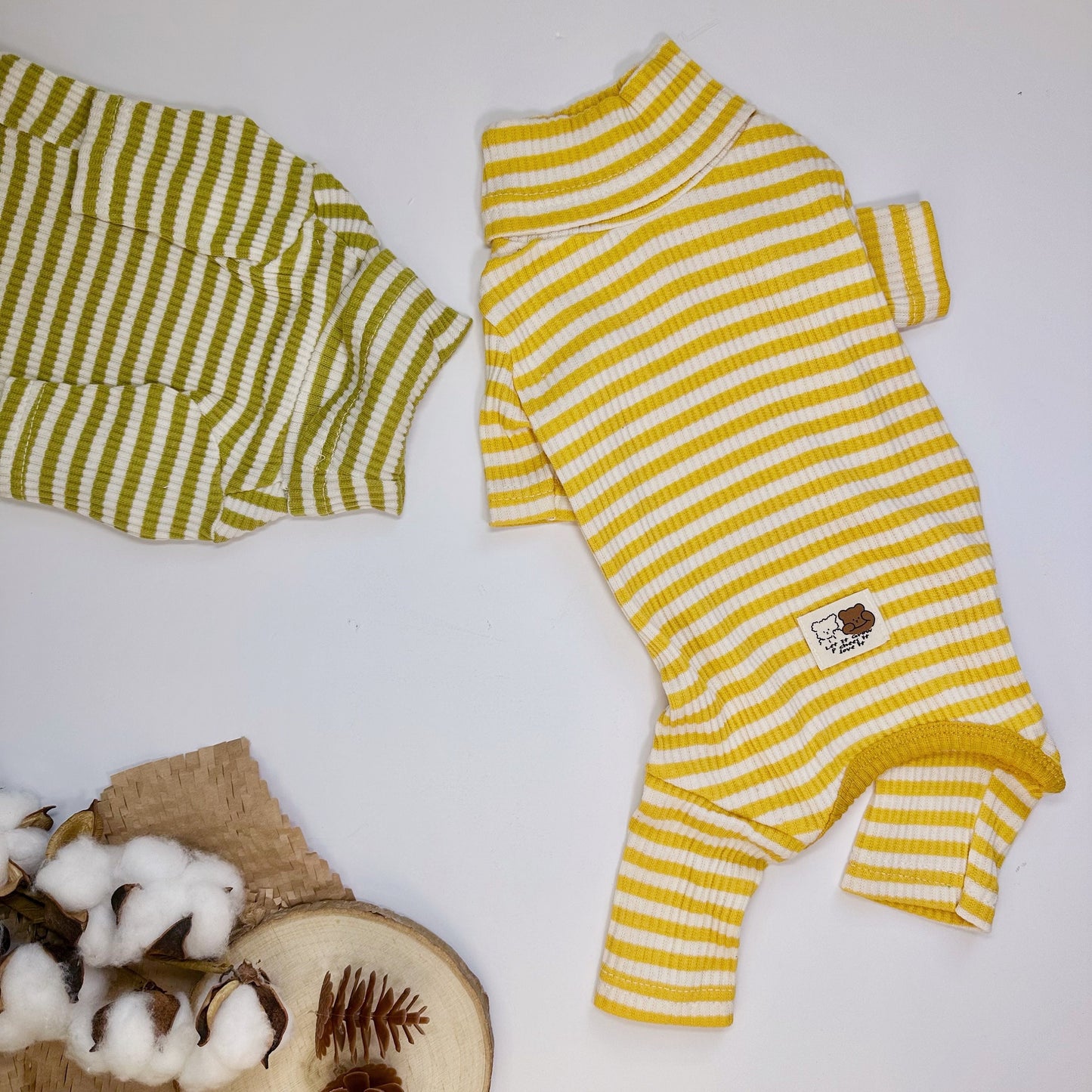 Ribbed Stripe Turtleneck Overall, S-2XL, Pajama Pet, Dog Jumpsuit, Pet Clothing, Dog Coat, Dog Winter Top, Dog Fashion, Dog Apparel - NKpup