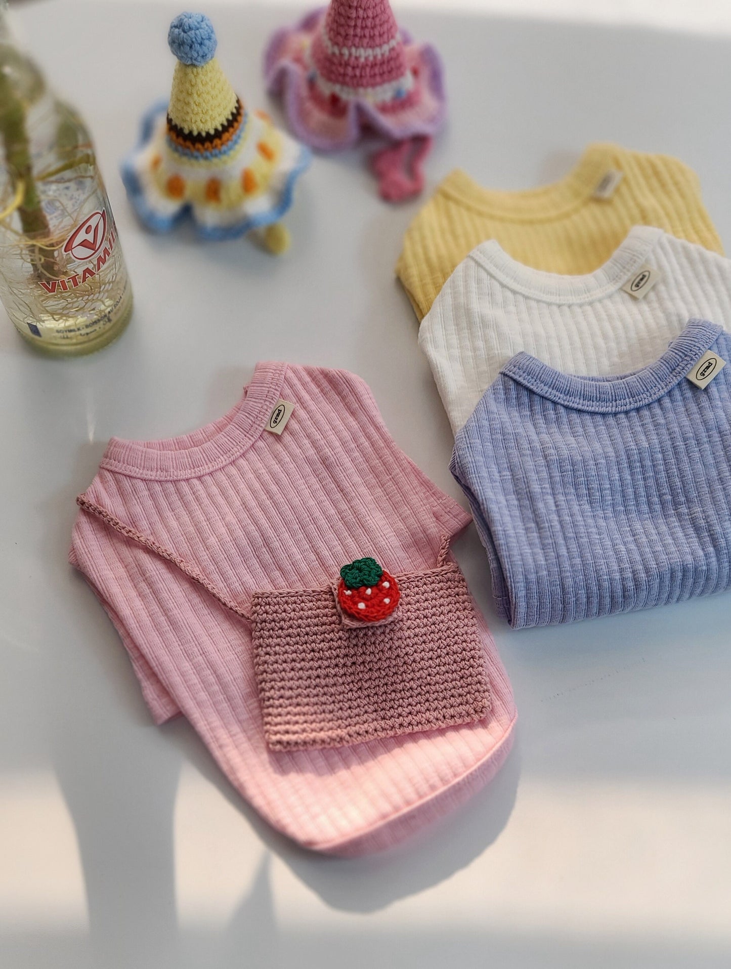 Basic Ribbed T-Shirt, S-2XL, Pet Clothing, Dog-Tee, Dog check-shirt, Dog Top, Dog Clothing, Dog Fashion, Dog Apparel, Dog Long sleeves - NKpup
