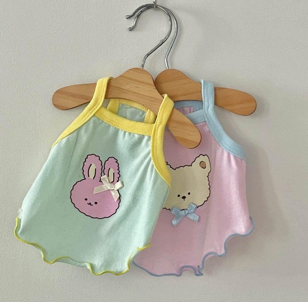 Animal Cotton Sleeveless, S-2XL, Dog Cotton Tee, Dog-Tee, Dog T-shirt, Dog Top, Small Dog Clothes, Dog Fashion, Dog Apparel - NKpup