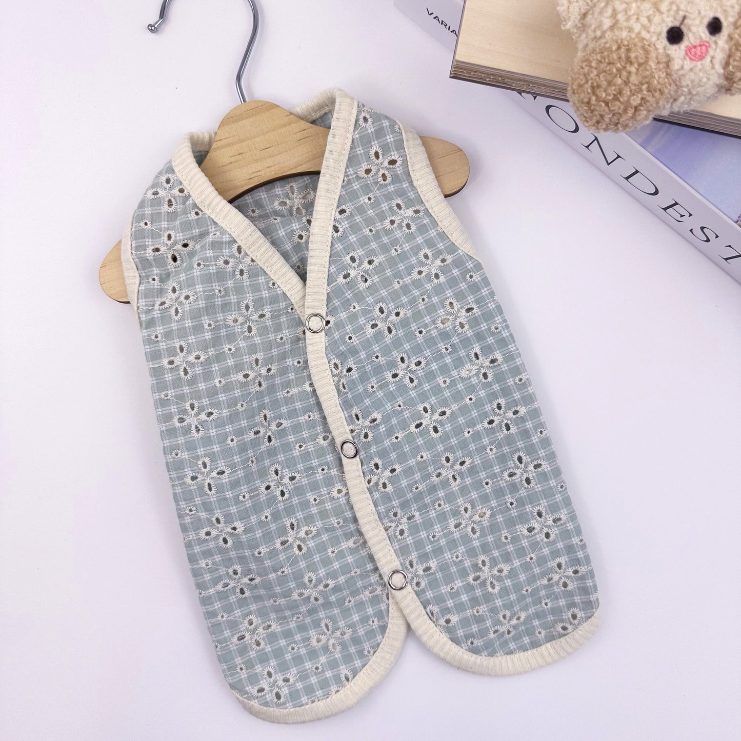 Eyelet Plaid Vest, S-XL, Small Dog Clothes, Dog Vest, Dog Jacket, Gift for Furry Friends, NKpup - NKpup