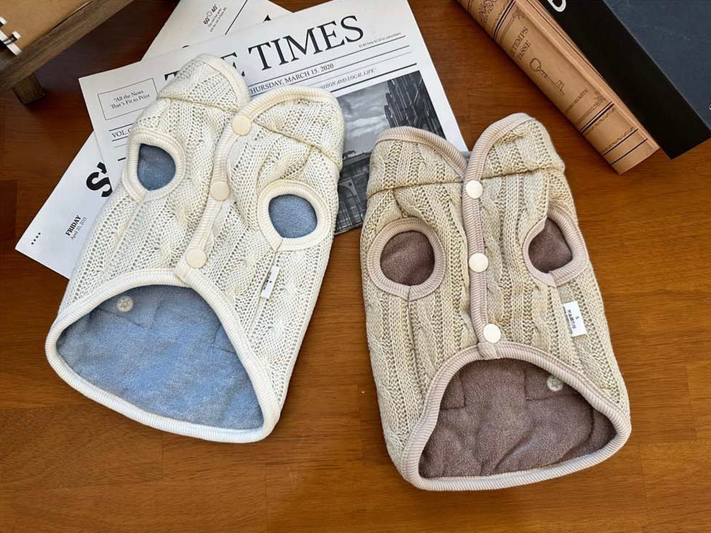 Cable Plush Vest, S-2XL, Dog Clothes, Dog-Sweater, Dog Outer, Dog Jacket, Dog Fashion, Dog Apparel - NKpup