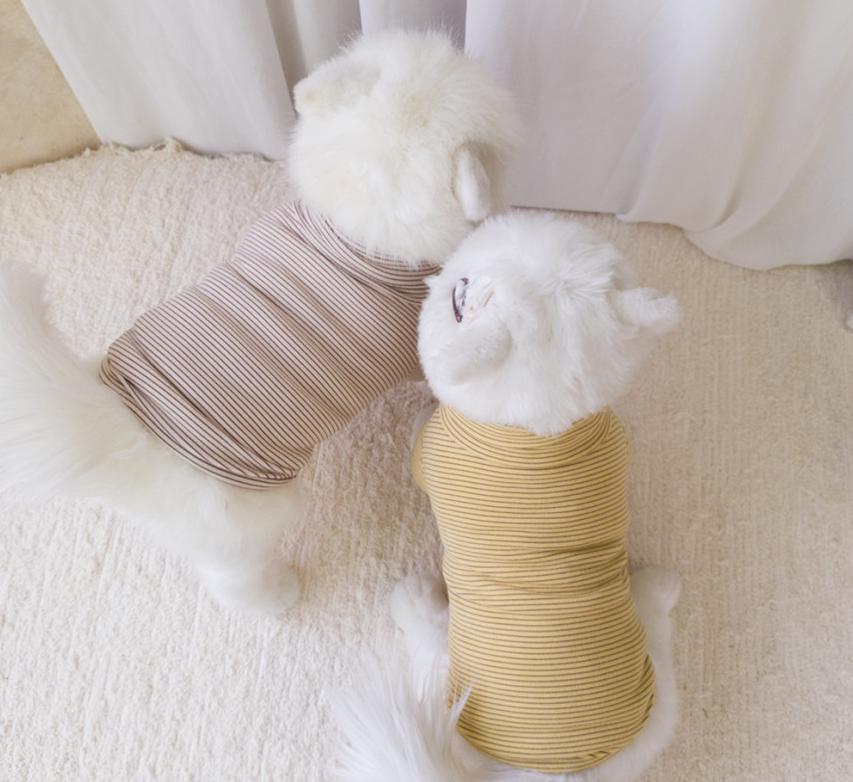 Cozy Striped Turtleneck, S-2XL, Small Dog Clothes, Dog Essential Tee, Dog T-shirts, Dog Top, NKPUP - NKpup