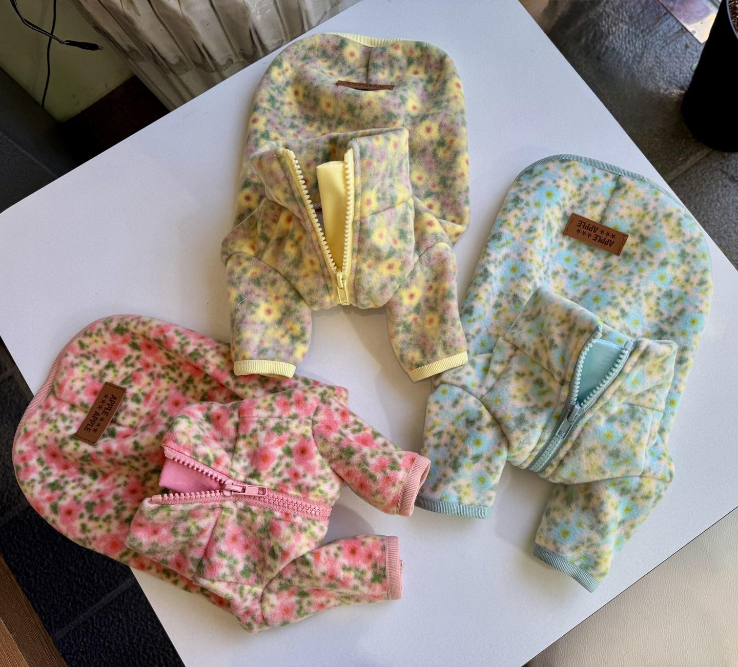 Floral Zip-Up Fleece Jacket - NKpup
