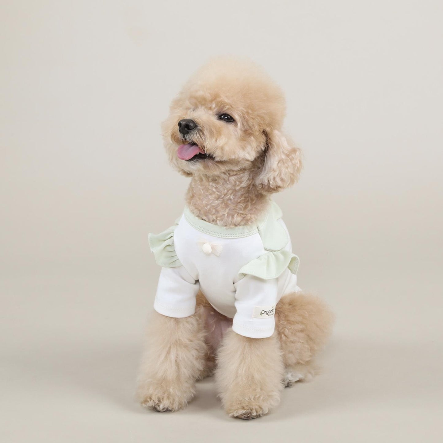 GOTS Organic Cotton Frilled T-Shirt, S-2XL, Certified Organic Cotton, Dog Cotton T-shirt, Dog Top, Eco-Friendly T-shirt for Dogs - NKpup