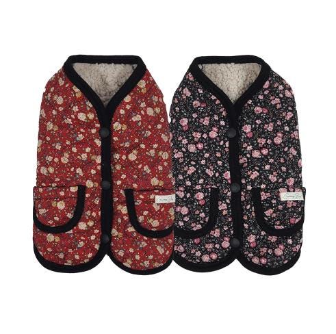 Granny Floral Quilted Vest, S-2XL, Dog Clothes, Dog-Sweater, Dog Vest, Dog Jacket, Dog Winter Outfit, NKPUP - NKpup