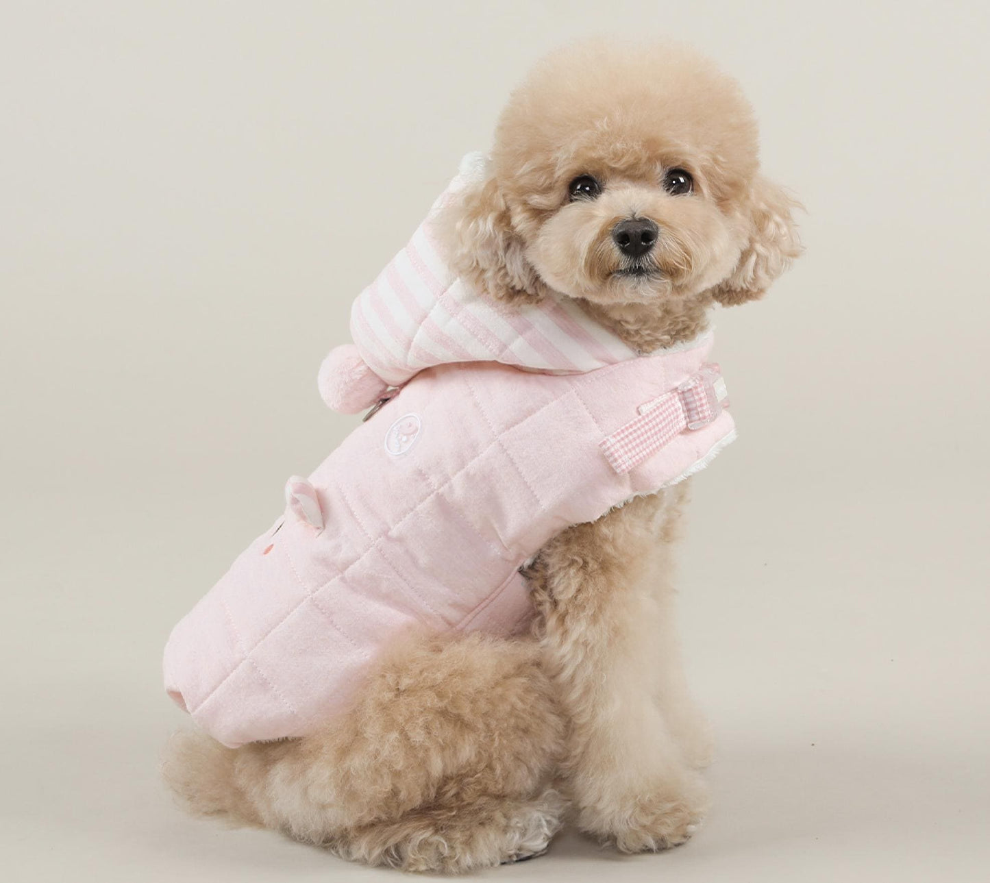 Quilted Furry Hoodie Vest w/D-ring, S-2XL, Small Dog-Vest, Dog Jacket, Dog Fashion, Dog Apparel, Pet Clothes, Dog Outfit - NKpup