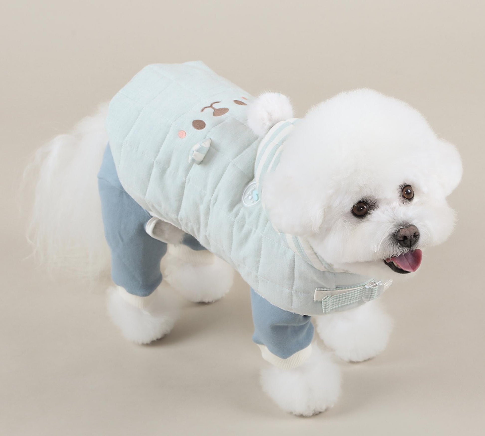 Quilted Furry Hoodie Vest w/D-ring, S-2XL, Small Dog-Vest, Dog Jacket, Dog Fashion, Dog Apparel, Pet Clothes, Dog Outfit - NKpup