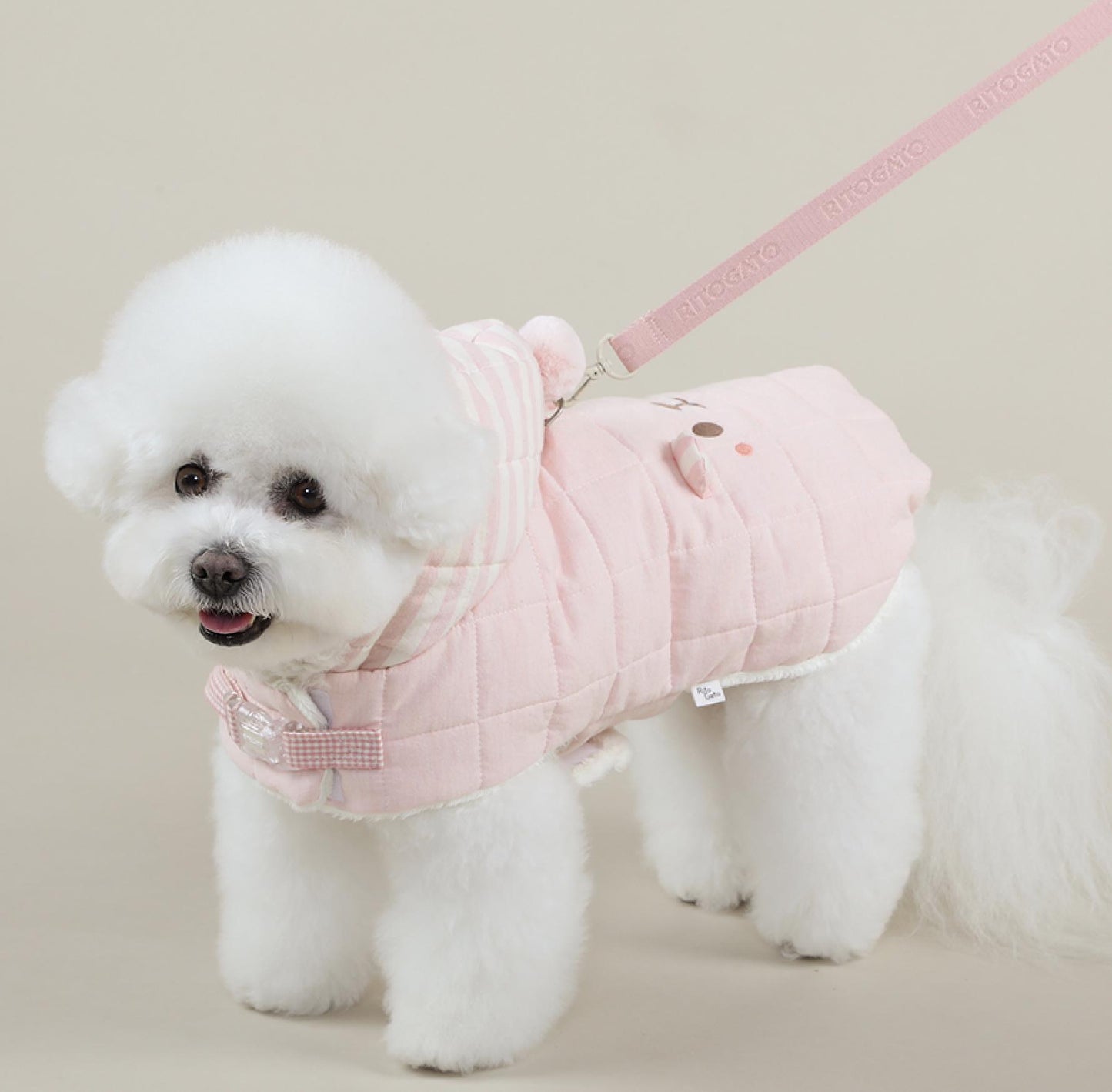 Quilted Furry Hoodie Vest w/D-ring, S-2XL, Small Dog-Vest, Dog Jacket, Dog Fashion, Dog Apparel, Pet Clothes, Dog Outfit - NKpup