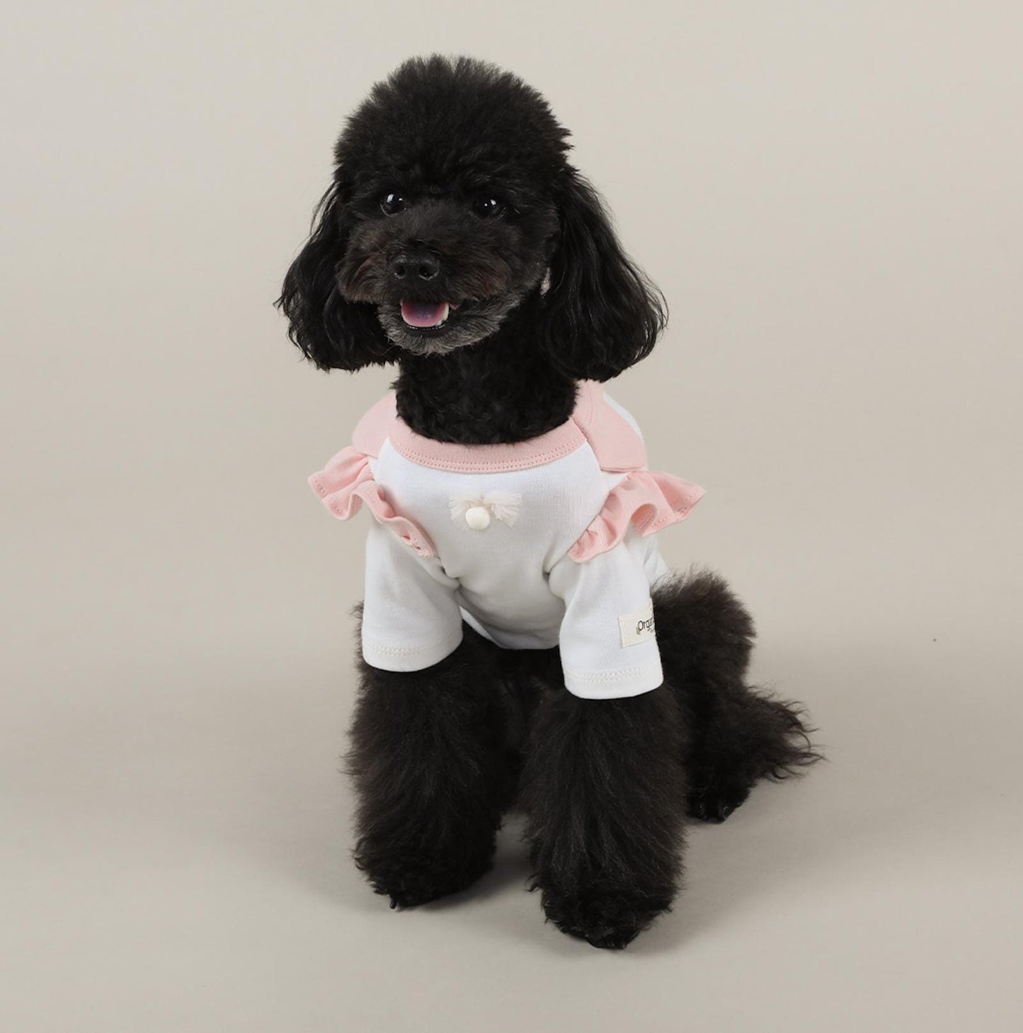 GOTS Organic Cotton Frilled T-Shirt, S-2XL, Certified Organic Cotton, Dog Cotton T-shirt, Dog Top, Eco-Friendly T-shirt for Dogs - NKpup