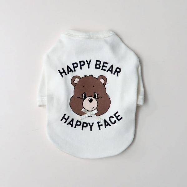 Happy Bear Sweatshirt, S-2XL, Small Dog Clothes, Dog SweatShirt, Dog-Tee, Dog T-shirt, Dog Top, NKPUP - NKpup