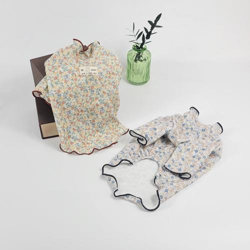 Floral Ruffle Tee, S-2XL, Small Dog Clothes, Dog Knit, Dog Top, Pet Clothes, NKPUP - NKpup