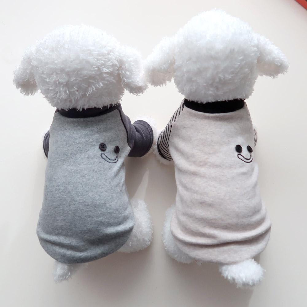 Happy Face Tee, S-XL, Small Dog Clothes, Cotton Shirt, Dog-Tee, Dog T-shirt, Dog Top, NKPUP - NKpup