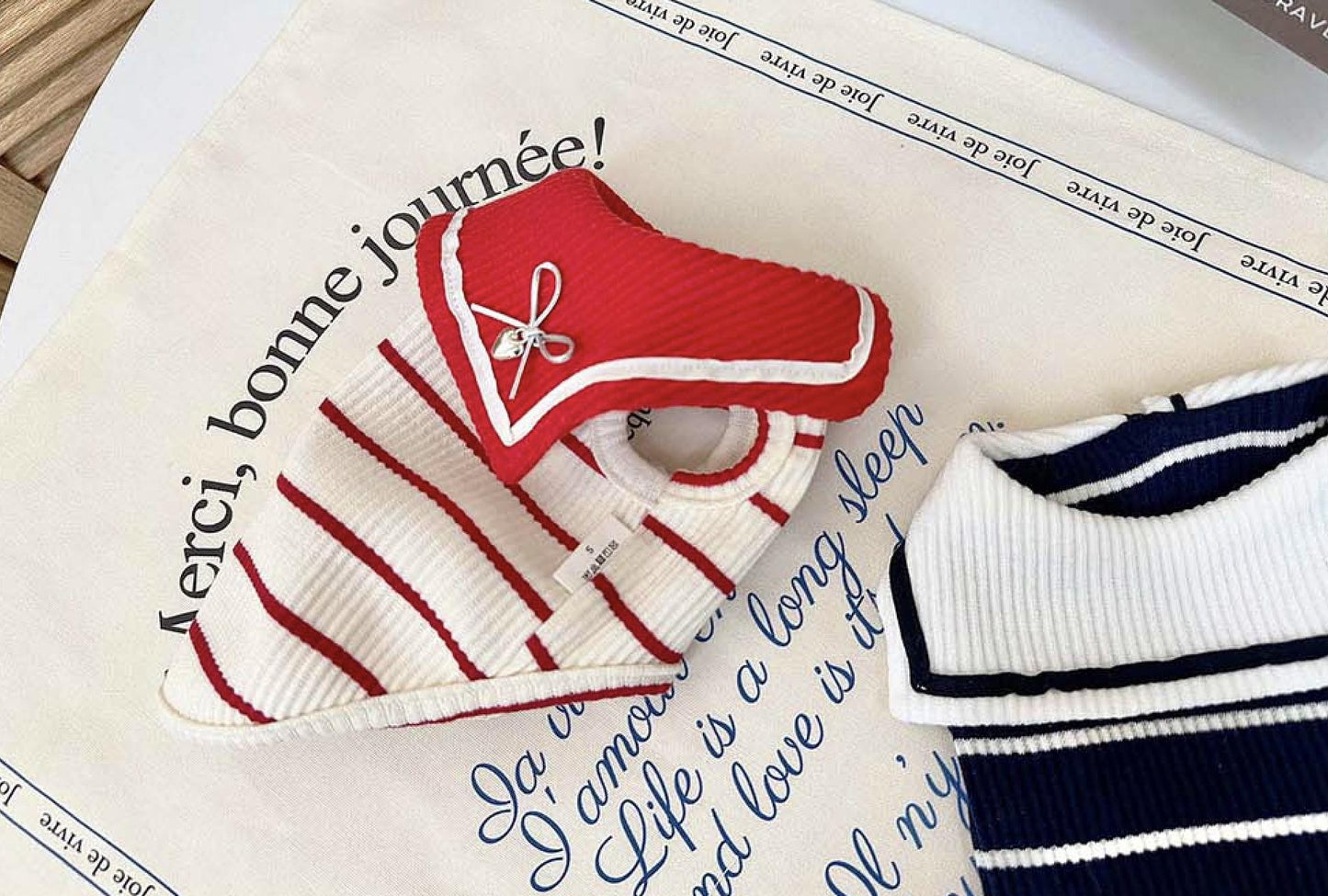 Striped Sailor Top, XS-2XL, Small Dog Clothes, Cotton Shirt, Dog-Tee, Dog T-shirt, Dog Top, NKPUP - NKpup