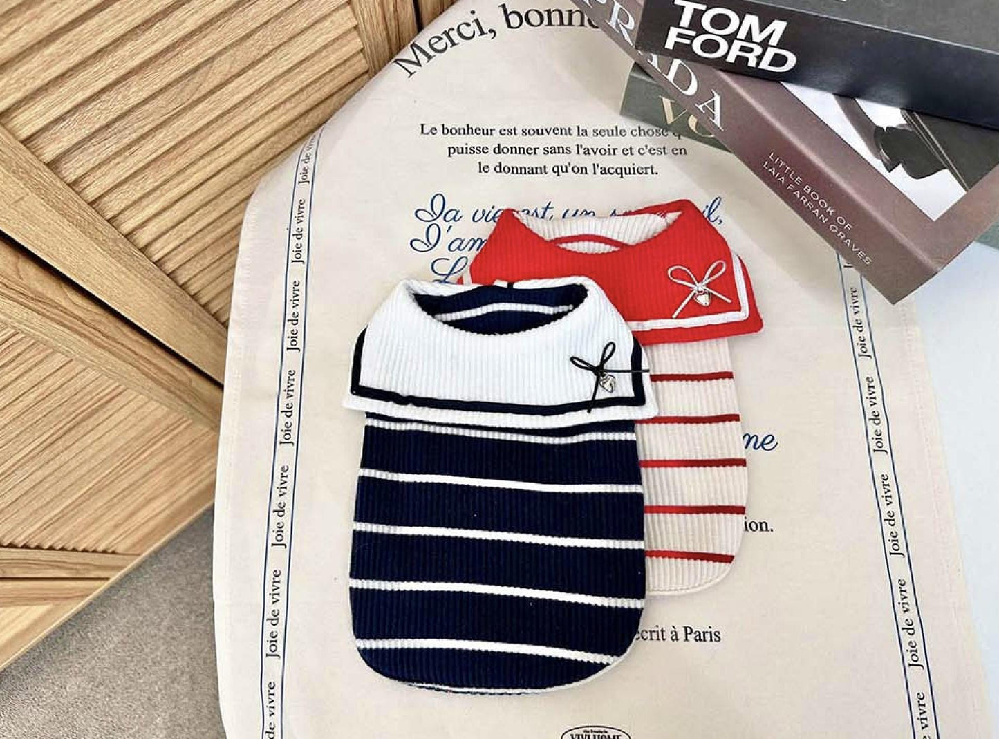 Striped Sailor Top, XS-2XL, Small Dog Clothes, Cotton Shirt, Dog-Tee, Dog T-shirt, Dog Top, NKPUP - NKpup
