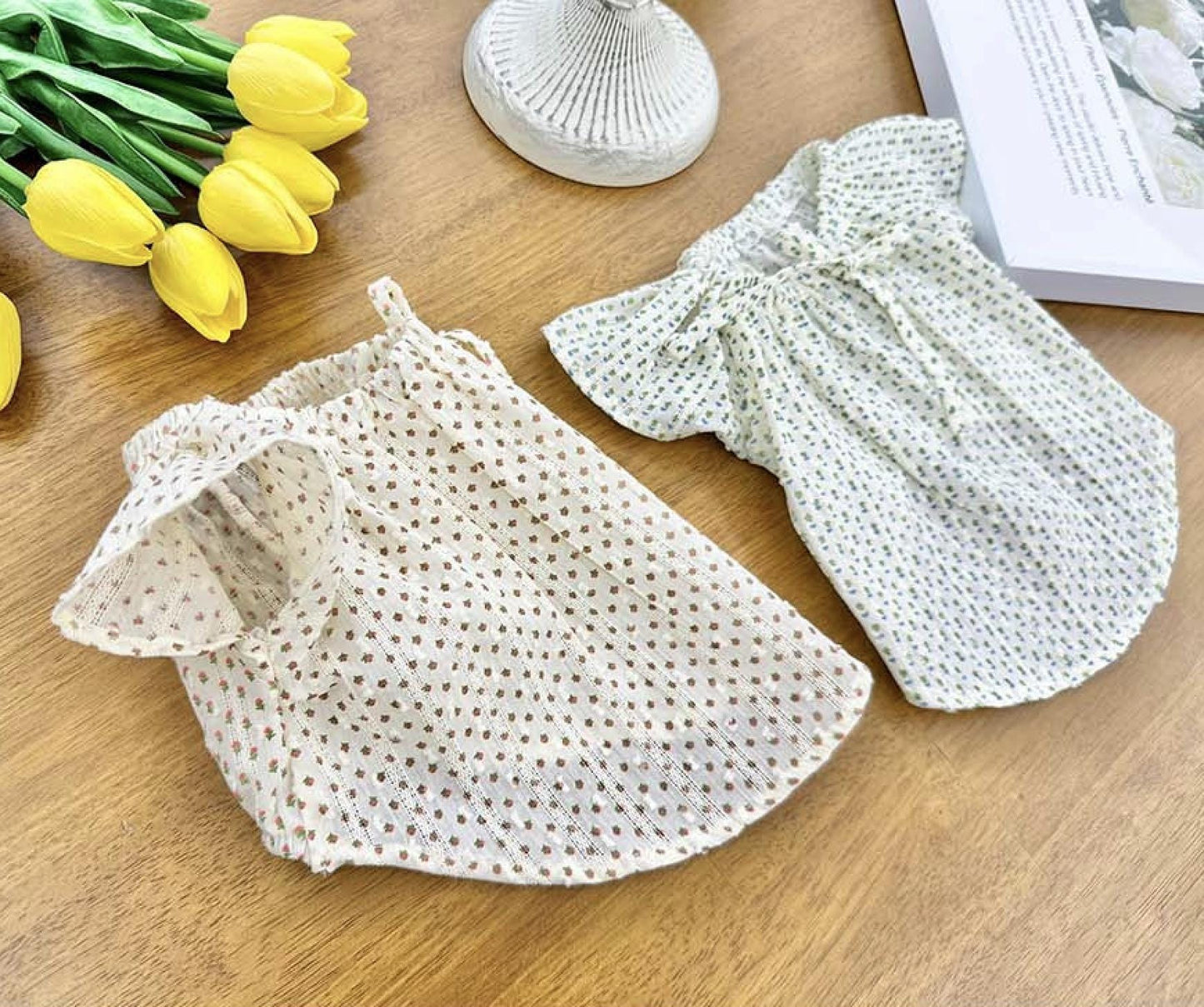Floral Ruffle Dress, XS-XL, Small Dog Clothes, Dog Dress, Dog Wedding, Dog Floral Dress, NKPUP - NKpup