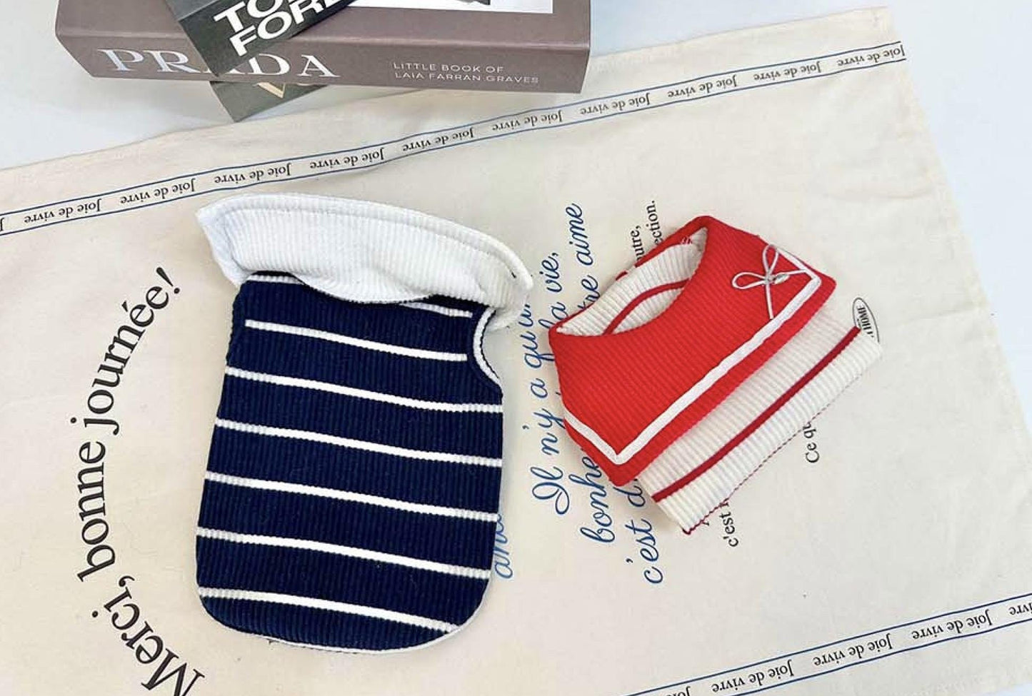 Striped Sailor Top, XS-2XL, Small Dog Clothes, Cotton Shirt, Dog-Tee, Dog T-shirt, Dog Top, NKPUP - NKpup