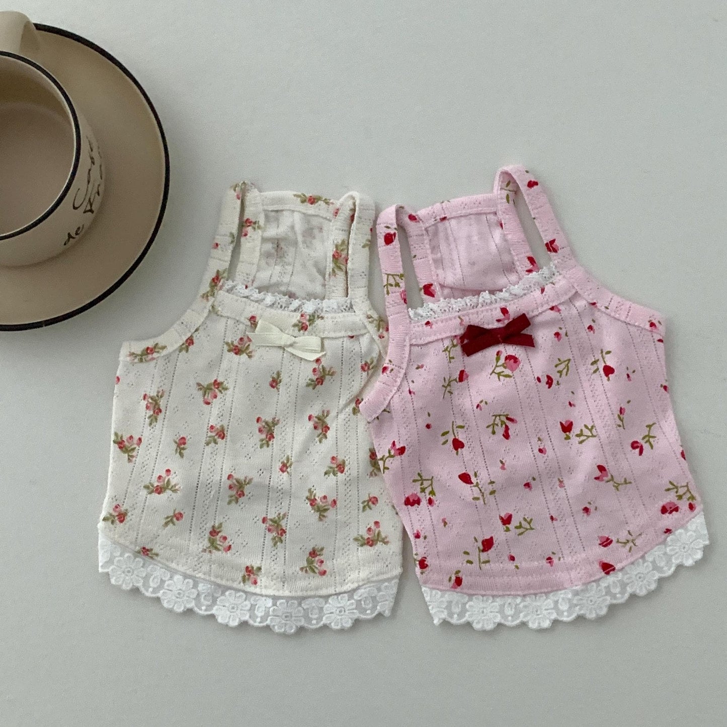 Floral Eyelet Lace Top, S-XL, Small Dog Clothes, Dog Top, Dog Fashion, Dog Apparel, Gift for Furry Friends, NKPUP - NKpup