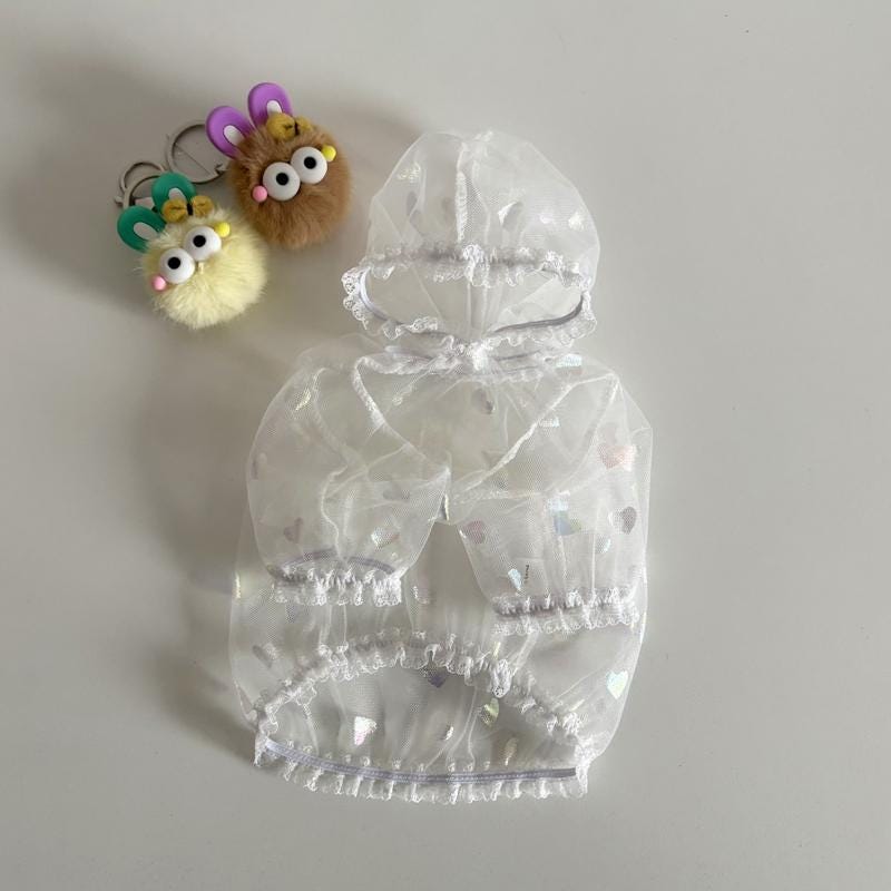 Fairy Sheer Hooded Jacket, S-2XL, Small Dog Clothes, Dog Vest, Dog outer, Dog Top, Gift for Furry Friend, NKPUP - NKpup