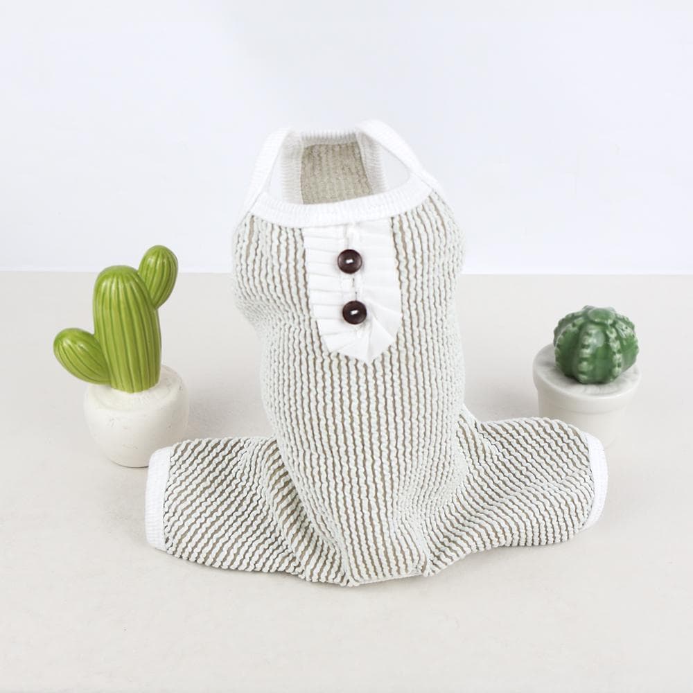 Waffle Henley Overall, S-XL, Small Dog Bodysuit, Small Dog Clothes, Dog Summer Top, Dog Apparel, Gift for Dogs, NKPUP - NKpup