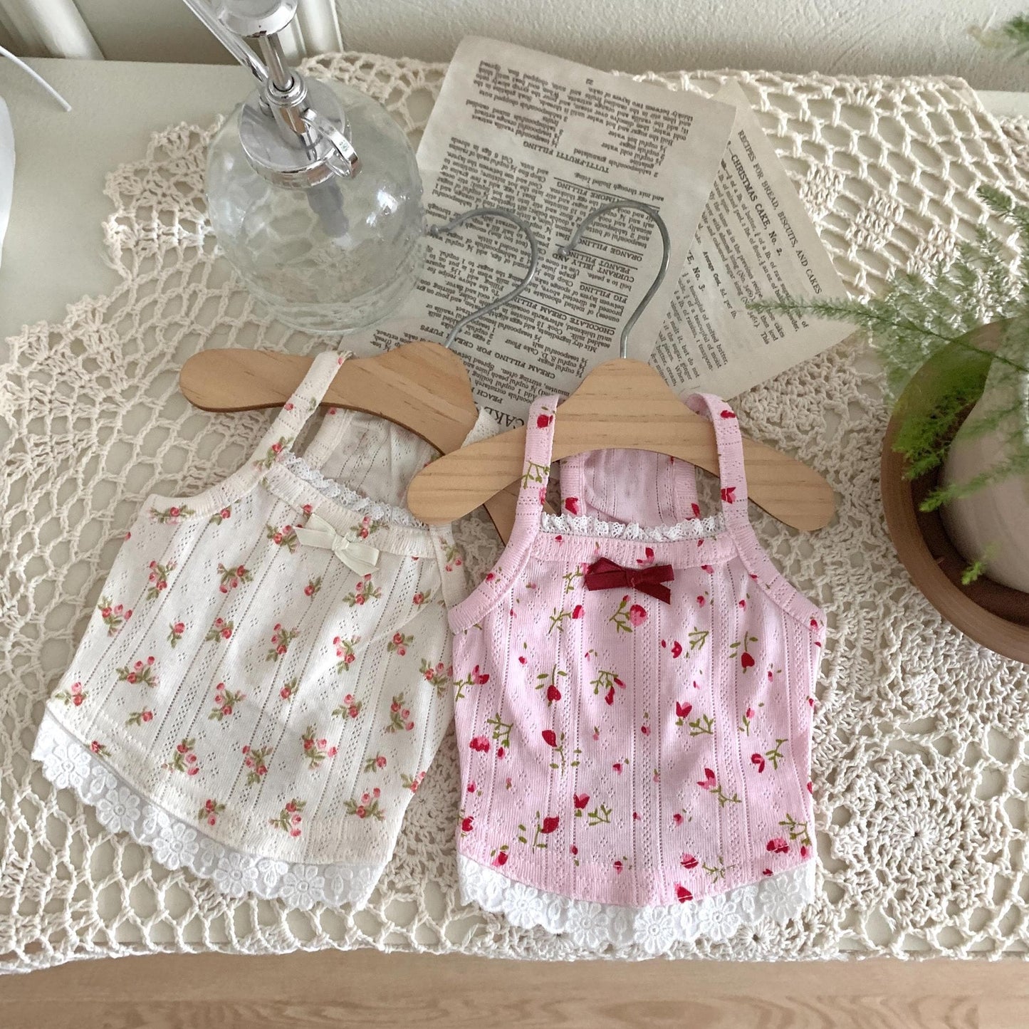Floral Eyelet Lace Top, S-XL, Small Dog Clothes, Dog Top, Dog Fashion, Dog Apparel, Gift for Furry Friends, NKPUP - NKpup