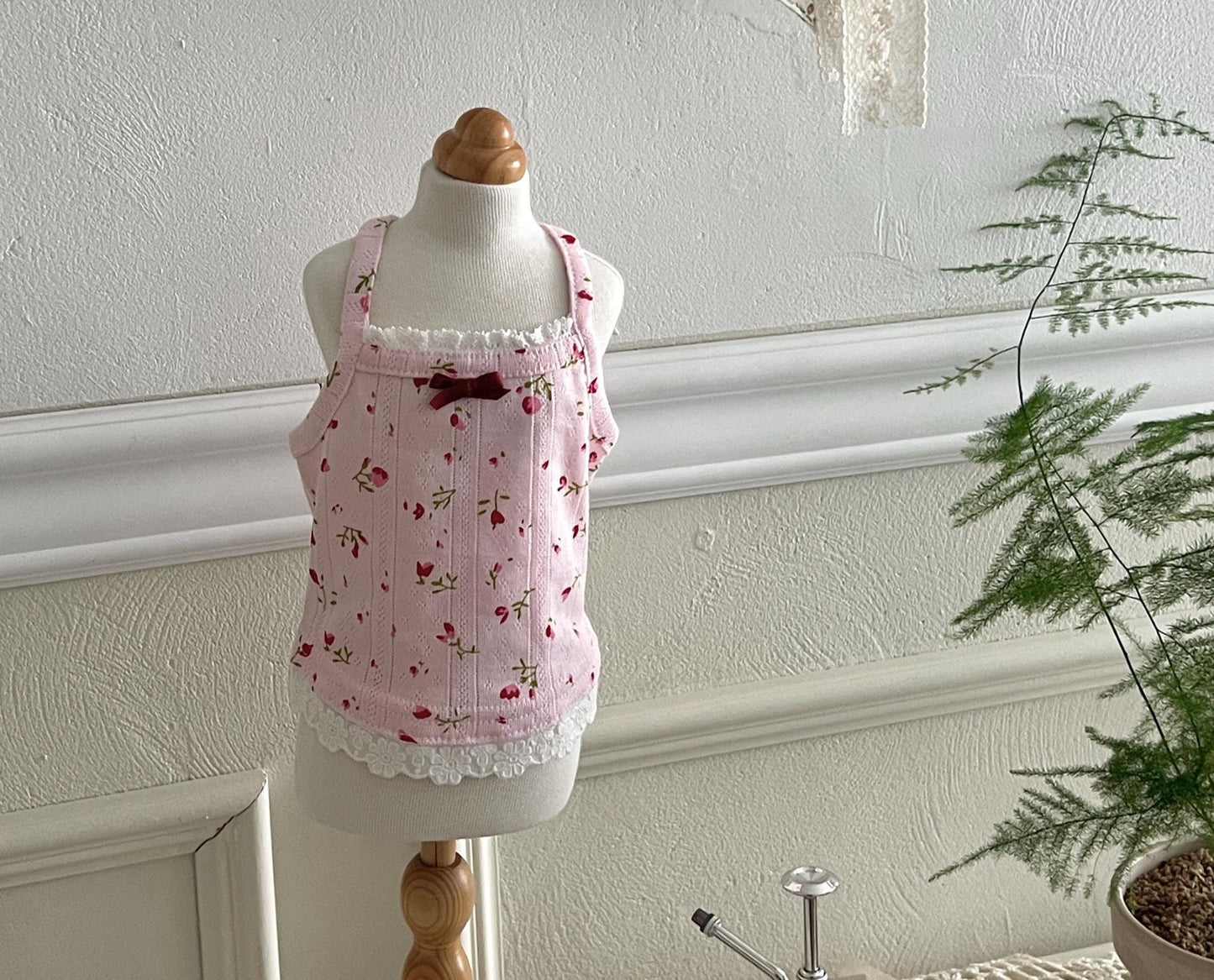 Floral Eyelet Lace Top, S-XL, Small Dog Clothes, Dog Top, Dog Fashion, Dog Apparel, Gift for Furry Friends, NKPUP - NKpup