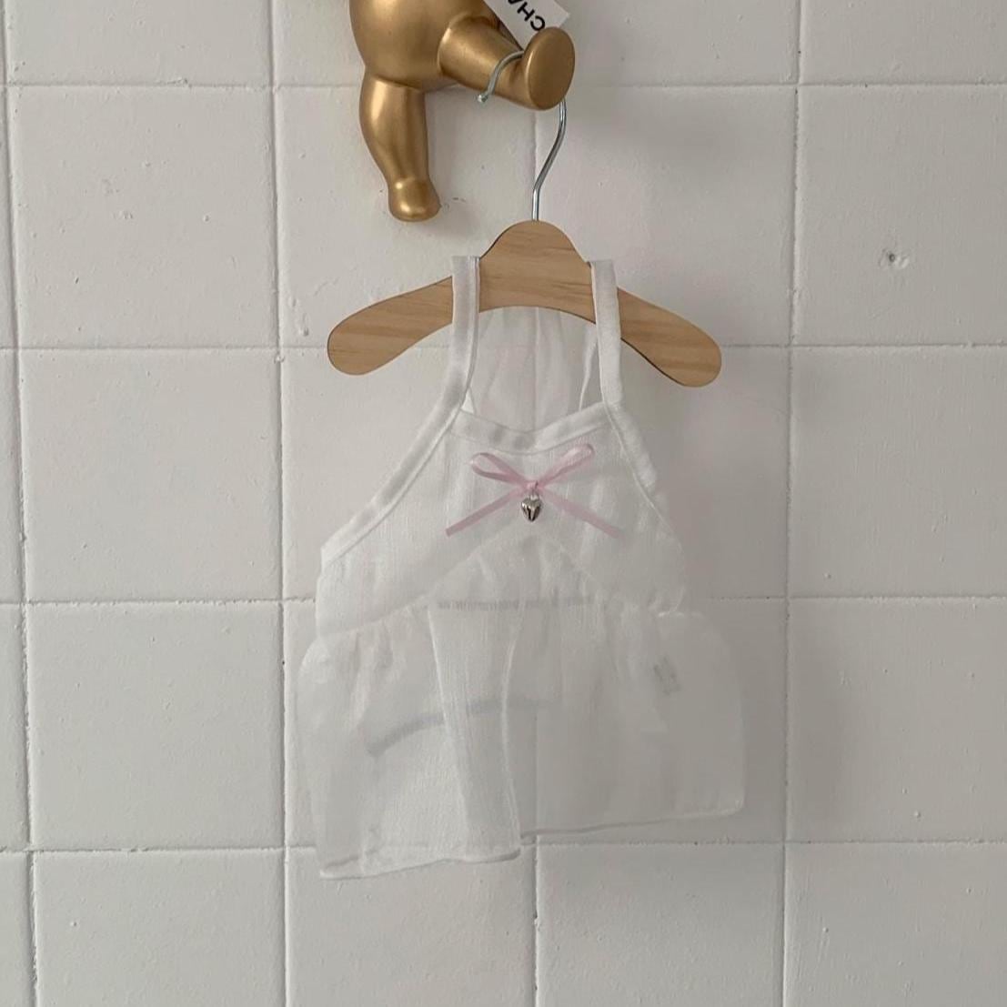 Sheer Ribbon Layered Dress, S-XL, Small Dog Clothes, Dog Dress, Dog Wedding, Dog Apparel, Pet Clothing, NKPUP - NKpup
