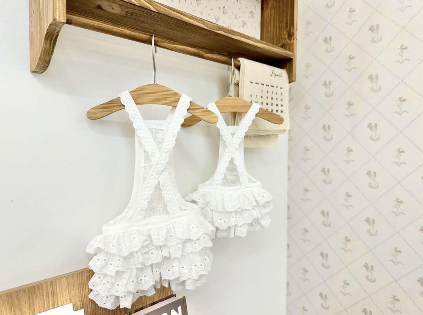 Eyelet Lace Romper Dress, S-XL, Small Dog Clothes, Dog Dress, Dog Wedding, Dog Apparel, Pet Clothing, NKPUP - NKpup