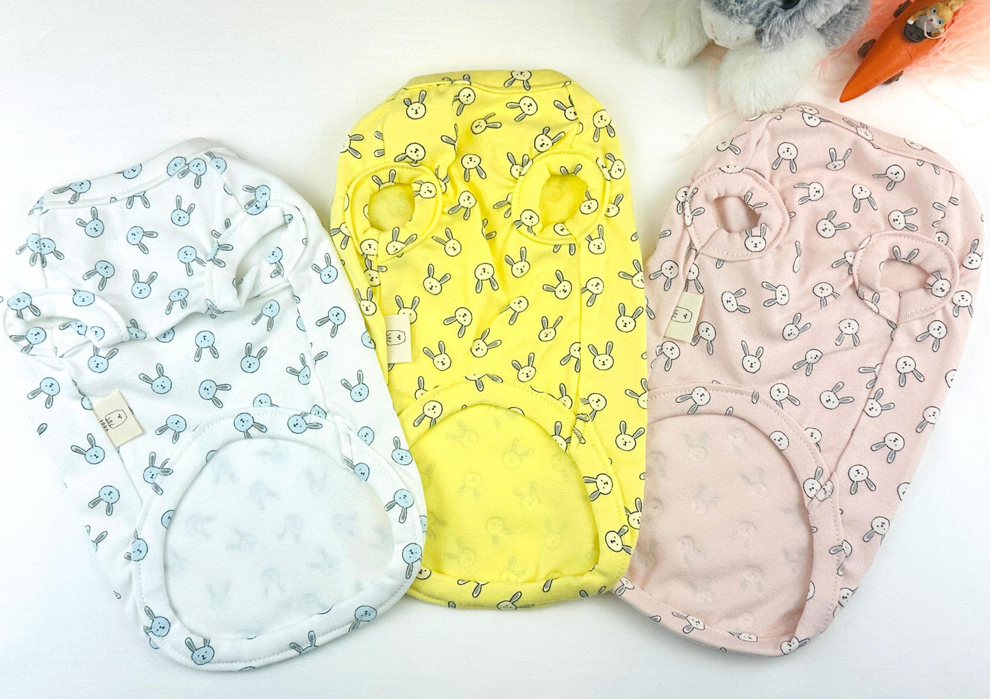 Bunny Button Tee, S-XL, Small Dog Clothes, Dog Top, Dog Fashion, Dog Apparel, Gift for Furry Friends, NKPUP - NKpup