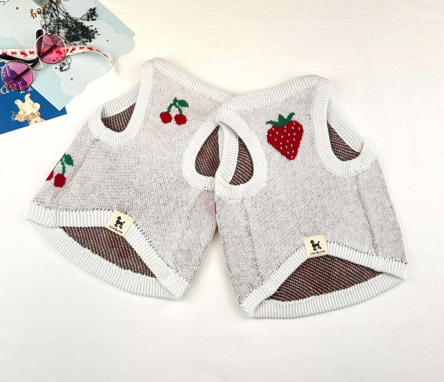 Fruit Knit Sleeveless Top, S-3XL, Small Dog Clothes, Dog Top, Dog Fashion, Dog Apparel, Gift for Furry Friends, NKPUP - NKpup