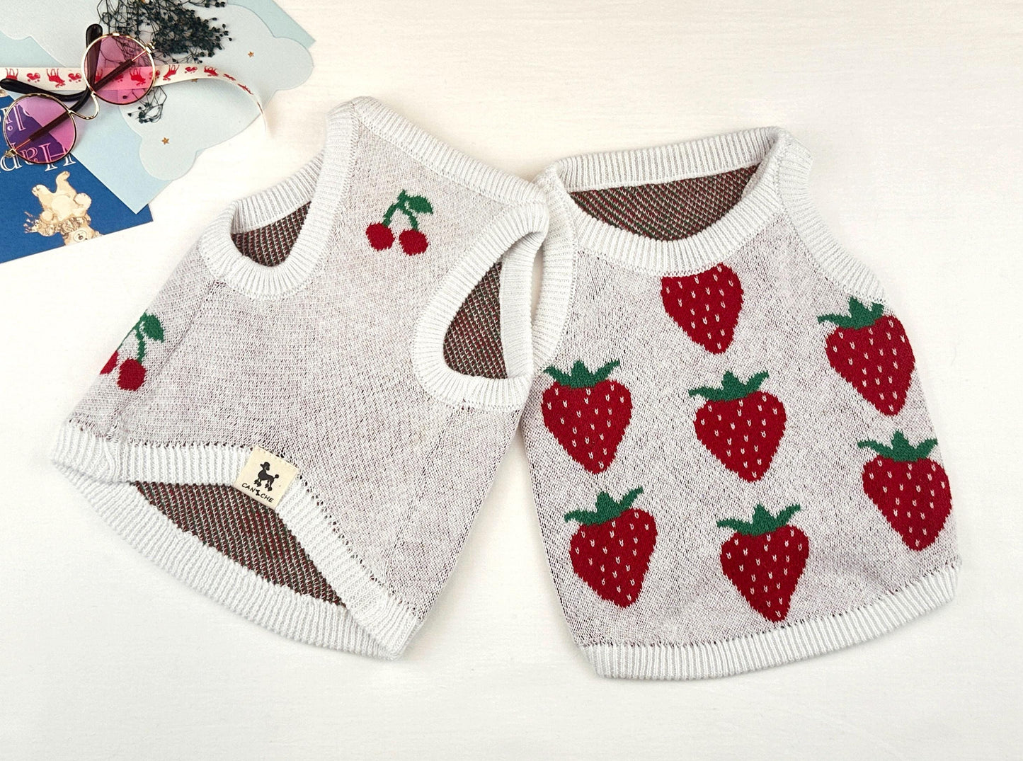 Fruit Knit Sleeveless Top, S-3XL, Small Dog Clothes, Dog Top, Dog Fashion, Dog Apparel, Gift for Furry Friends, NKPUP - NKpup