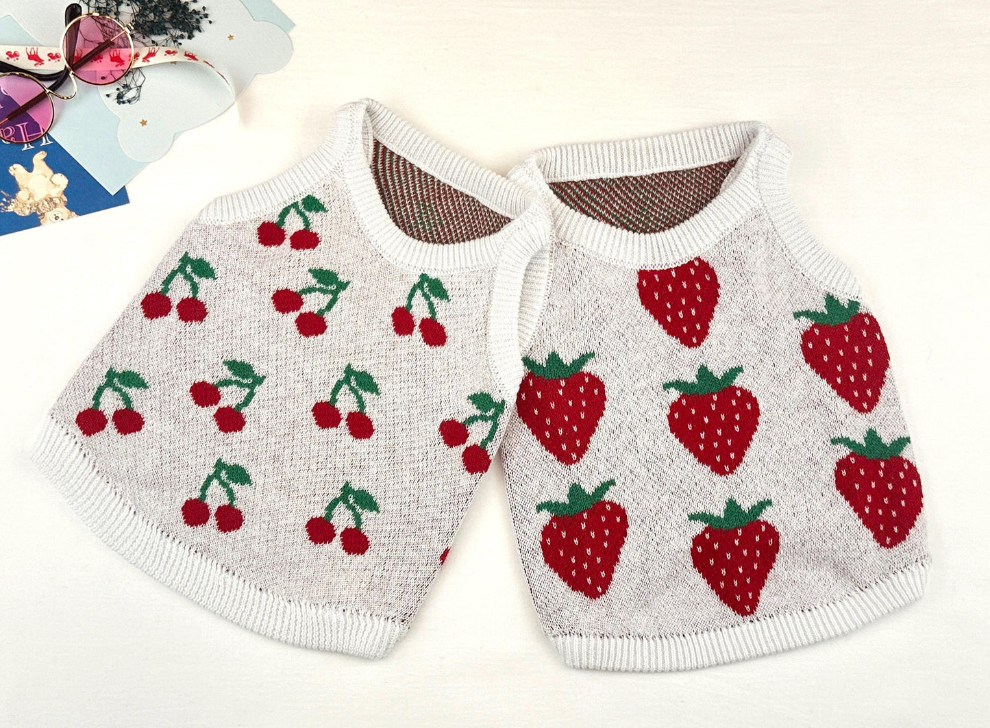 Fruit Knit Sleeveless Top, S-3XL, Small Dog Clothes, Dog Top, Dog Fashion, Dog Apparel, Gift for Furry Friends, NKPUP - NKpup