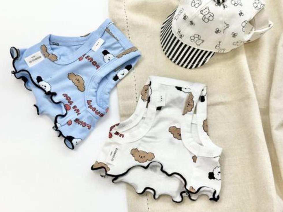 Love You Ruffle Tank, XS-2XL, Small Dog Clothes, Dog Cute Top, Dog Summer Dress, NKPUP - NKpup