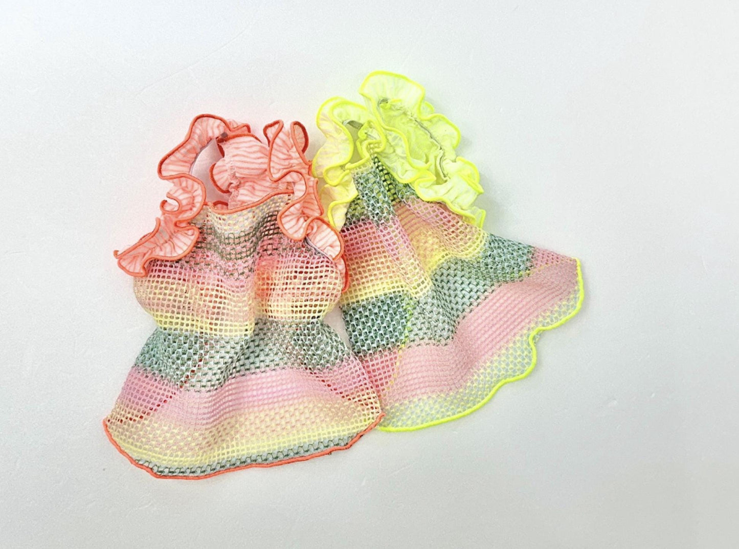 Rainbow Mesh Ruffle Top, XS-XL, Small Dog Clothes, Ultra Lightweight & Airy Dog Top, Dog Summer Knit, NKPUP - NKpup