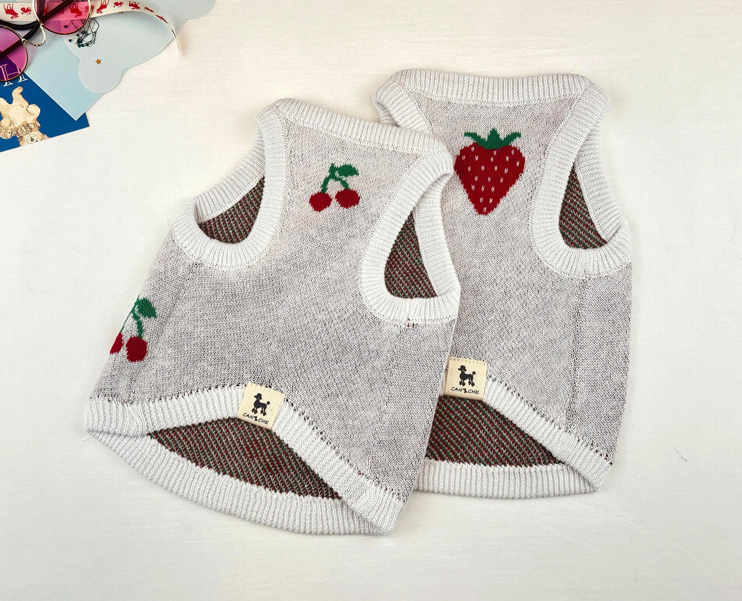 Fruit Knit Sleeveless Top, S-3XL, Small Dog Clothes, Dog Top, Dog Fashion, Dog Apparel, Gift for Furry Friends, NKPUP - NKpup