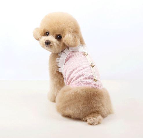 Pastel Tweed Top, S-2XL, Small Dog Dress, Dog Luxury Vest, Dog Fashion, Pet Apparel, Summer Dress, NKpup - NKpup