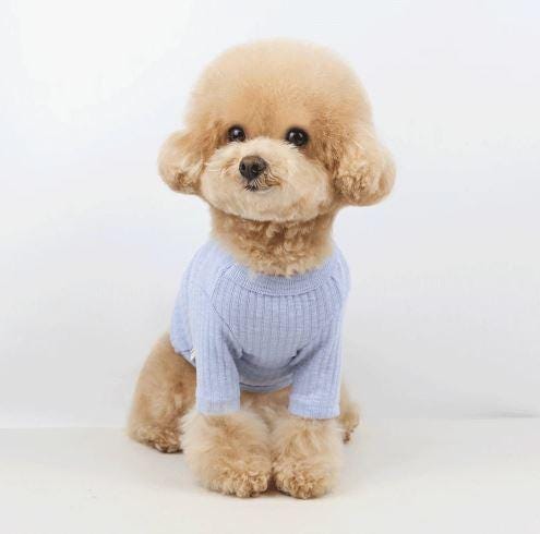Basic Ribbed T-Shirt, S-2XL, Pet Clothing, Dog-Tee, Dog check-shirt, Dog Top, Dog Clothing, Dog Fashion, Dog Apparel, Dog Long sleeves - NKpup