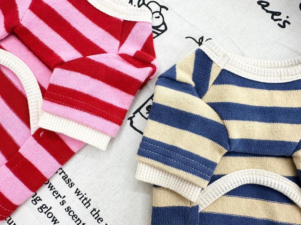 Cozy Knit Striped Shirt, XS-2XL, Small Dog Clothes, Ultra Lightweight Dog Top, Dog Knit, NKPUP - NKpup