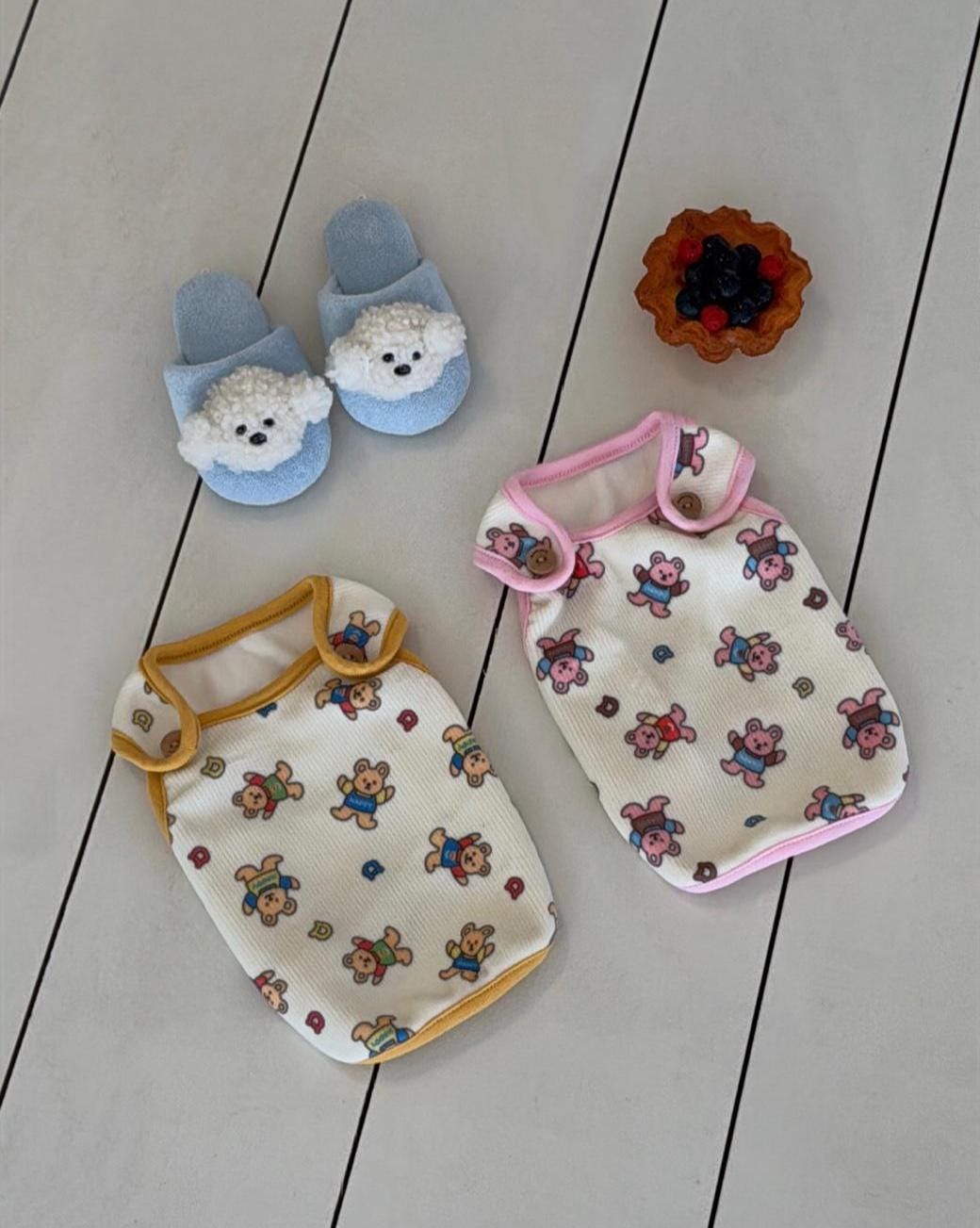 Berry Bear Outfit Overall&Vest, S-2XL, Dog Vest, Dog Top, Small Dog Clothes, Dog Fashion, Dog Apparel - NKpup
