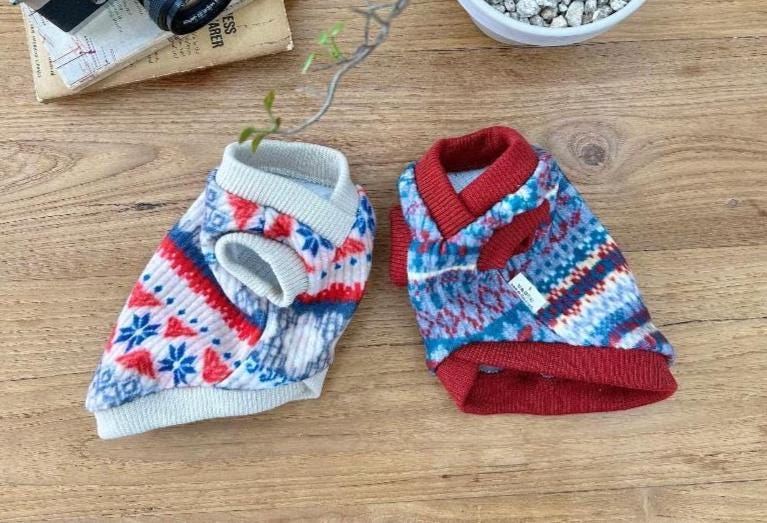 Fair Isle Knit Vest, S-2XL, Small Dog Clothes, Winter Dog Outfit, Christmas Dog Top, NKPUP - NKpup